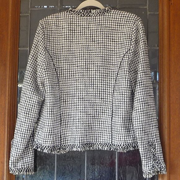 WHBM HOUNDSTOOTH JACKET BLAZER MEDIUM - Picture 7 of 9